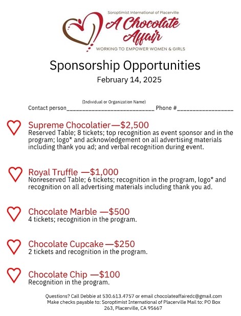 Become A ‘Chocolate Affair’ Sponsor Today