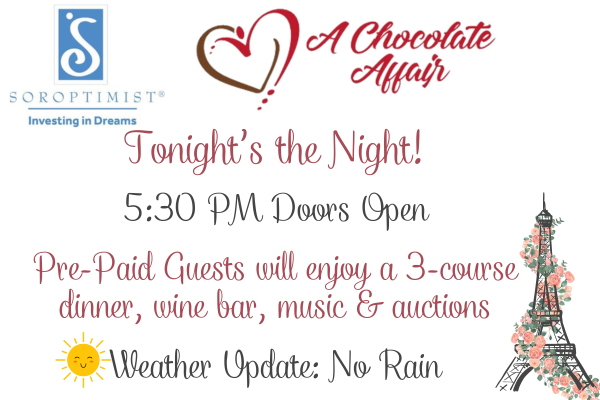 Tonight’s The Night….A Chocolate Affair